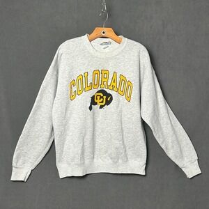 Vtg 90s Lee Colorado Buffaloes Crewneck Sweatshirt Gray Mens XL Made in USA CU